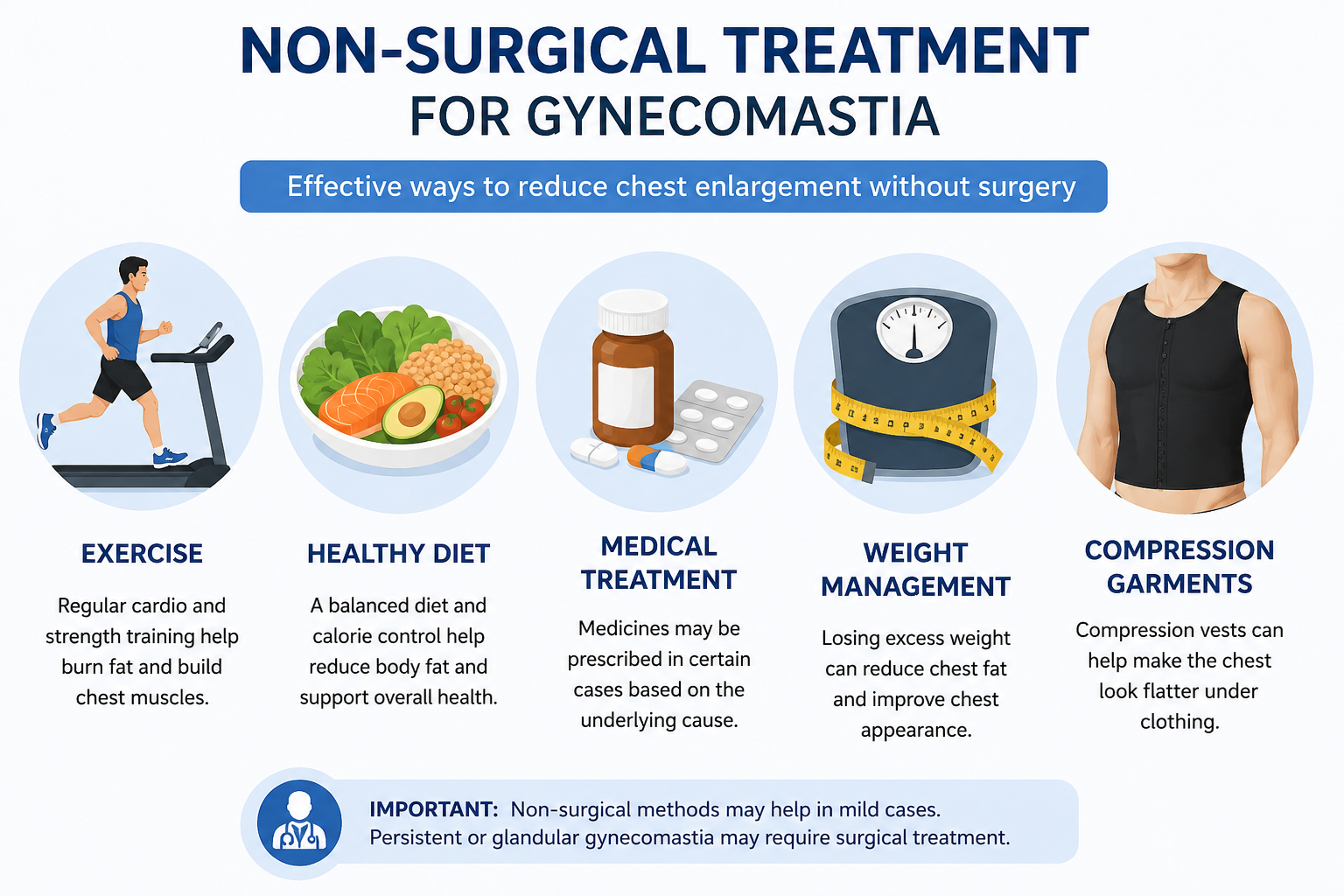 What is the best non-surgical treatment for gynecomastia?