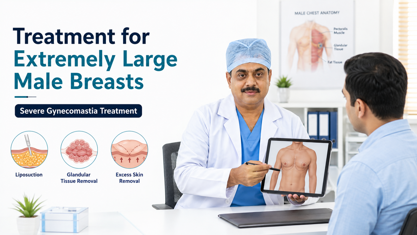 What Treatment Is Needed for Extremely Large Male Breasts?