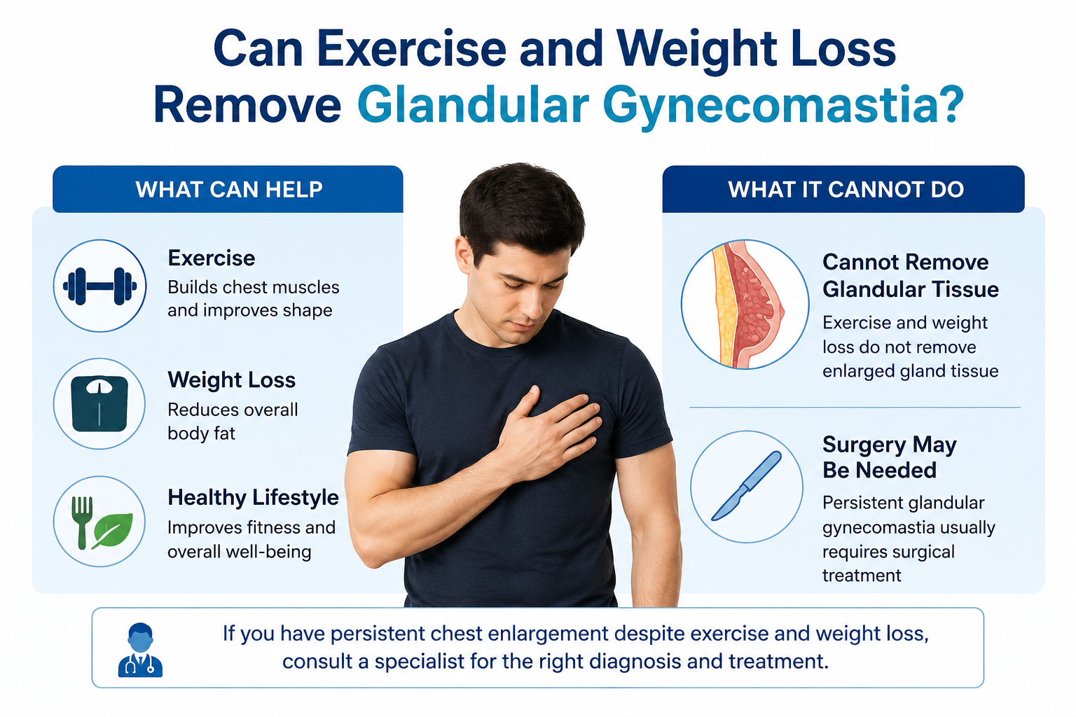 Can Exercise and Weight Loss Remove Glandular Gynecomastia?