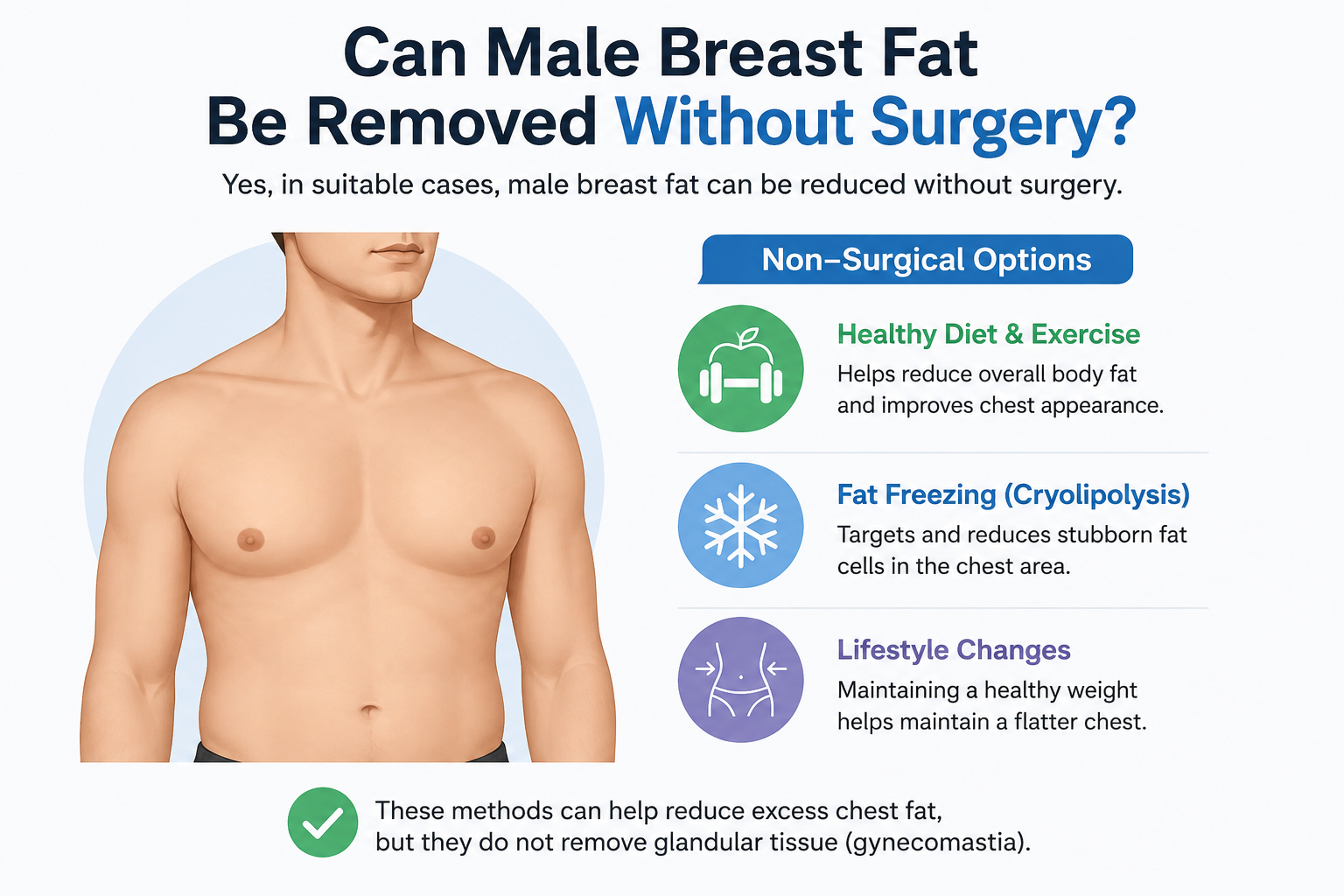 Can Male Breast Fat Be Removed Without Surgery?