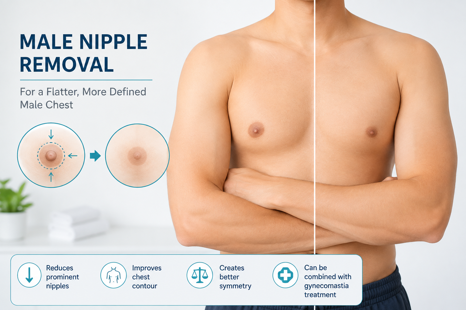 Can Male Nipple Removal Help Create a Flatter and More Masculine Chest?