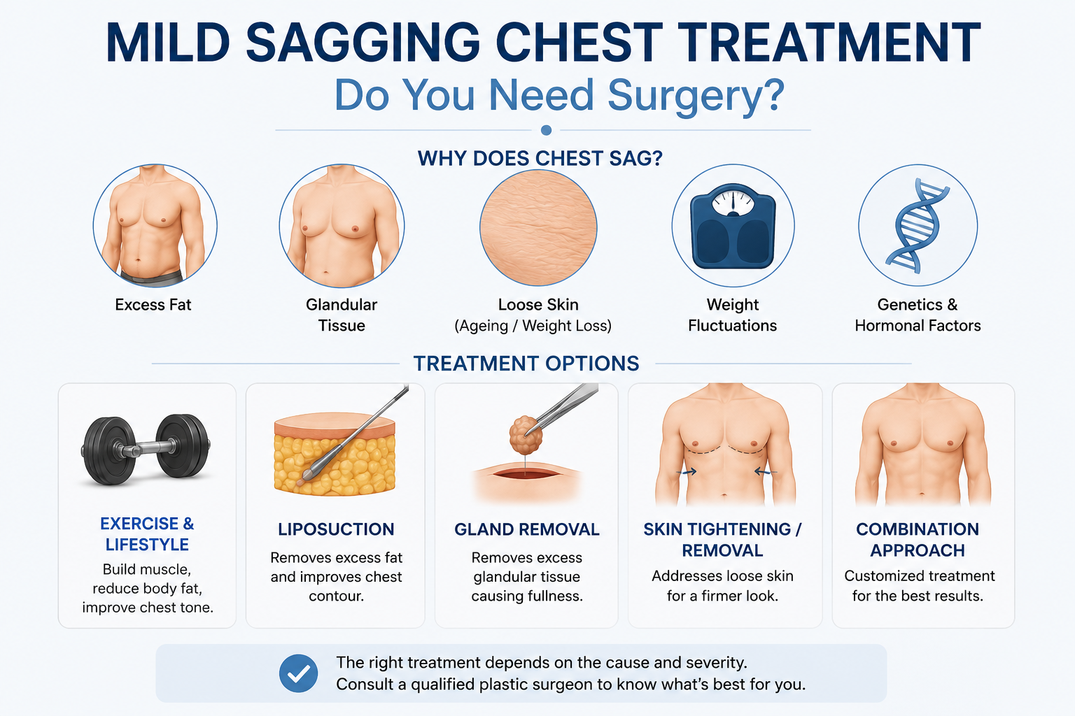 Mild Sagging Chest Treatment: Do You Need Surgery?
